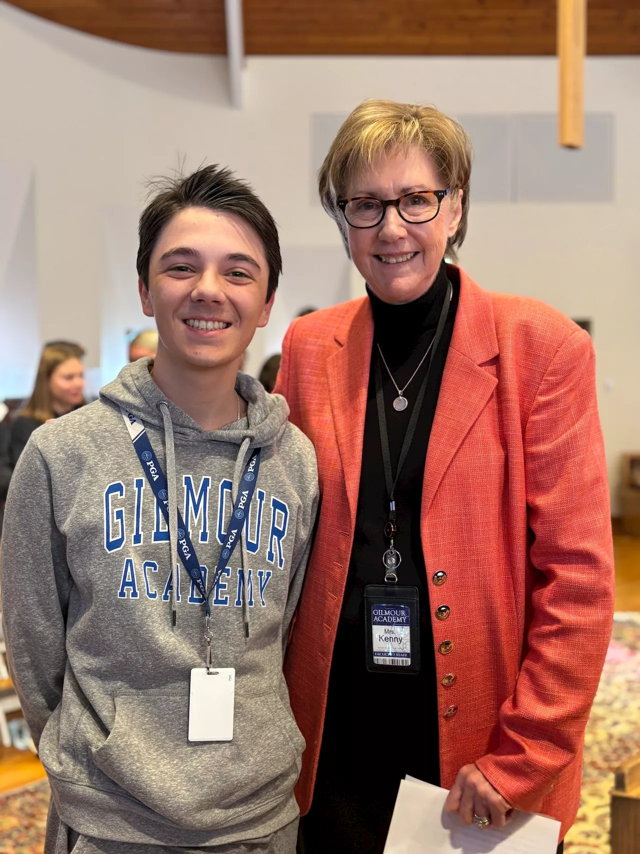 Gilmour Academy junior recognized for his annual ‘Socktober’ sock drive for the homeless