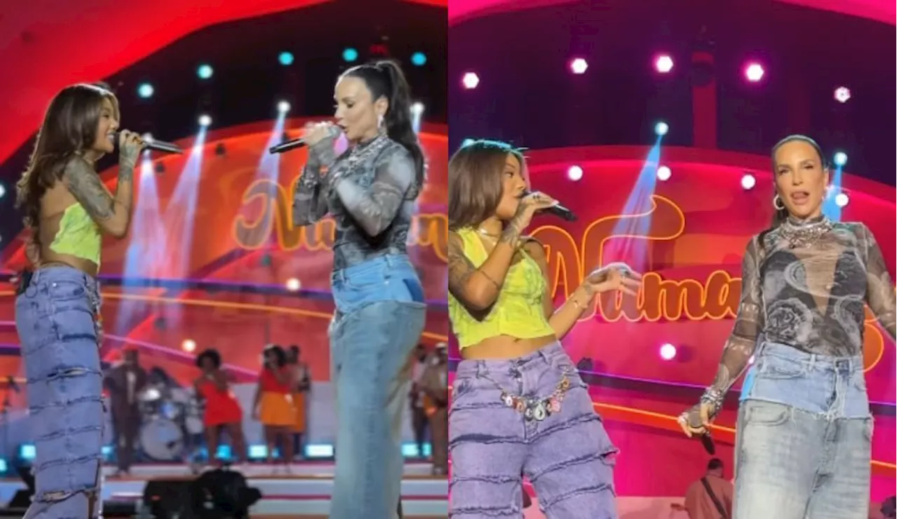 Ivete Sangalo surge no palco do “Numanice” e canta com Ludmilla