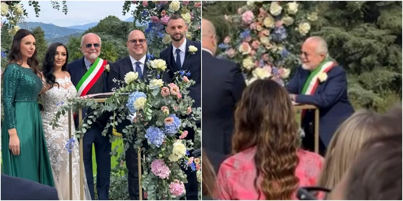 De Laurentiis show: celebra un matrimonio con battute sulla Juve e Verdone