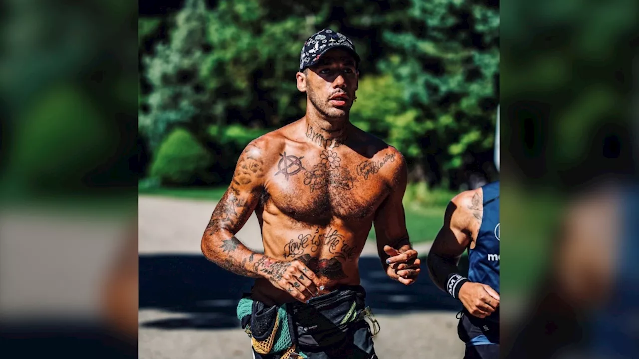 ‘I didn’t do this to just run’: Canadian hip hop artist runs 100 marathons in 100 days for men’s mental health