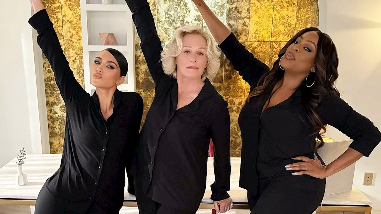 Kim Kardashian has a 'pajama party' with All's Fair co-stars Glenn Close and Niecy Nash