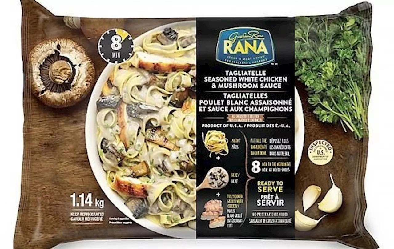 Canada-wide recall issued for chicken and mushroom pasta dish over listeria concerns