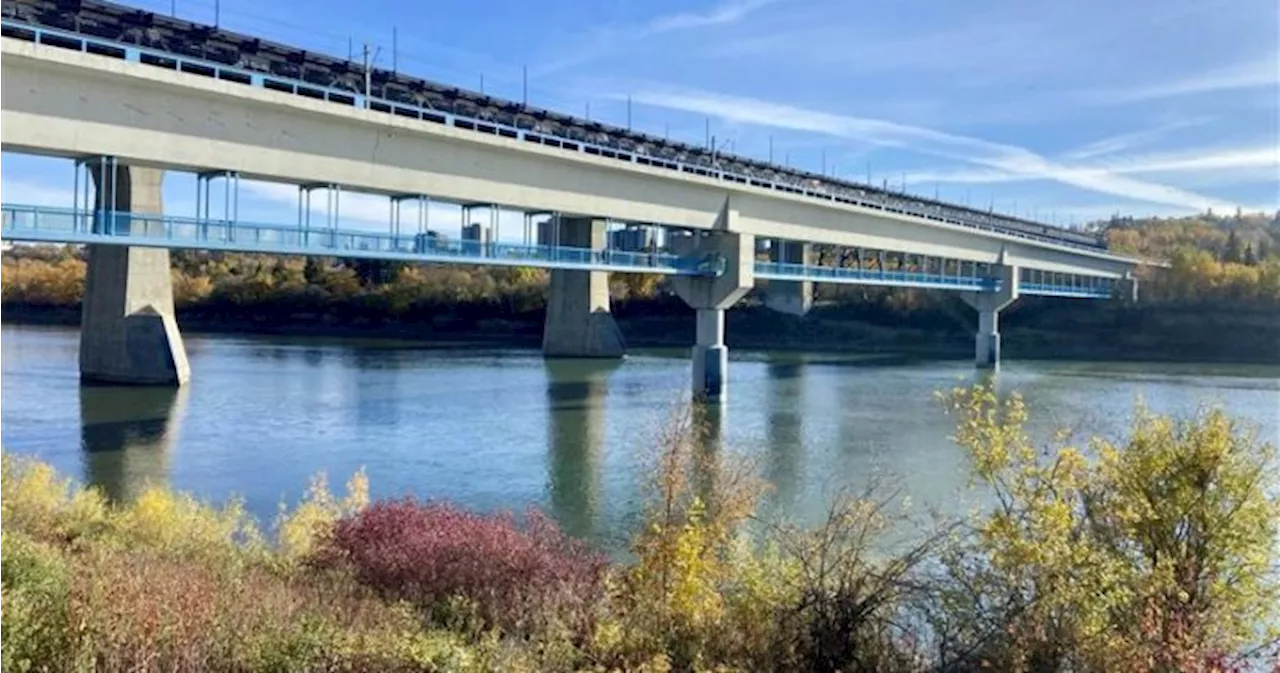 Man, 68, dies after being found injured on LRT footbridge in Edmonton’s river valley