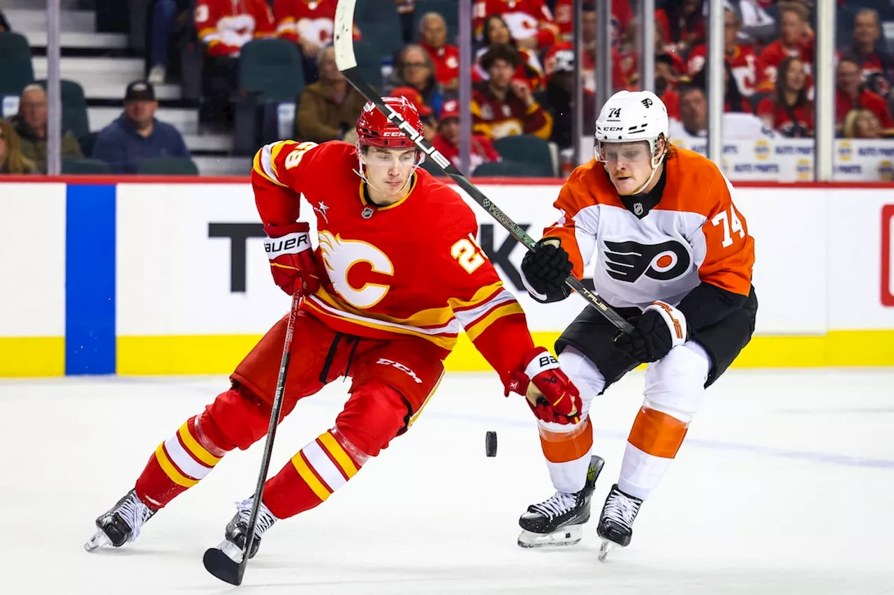 Jonathan Huberdeau has 4 point game as Flames beat Philadelphia