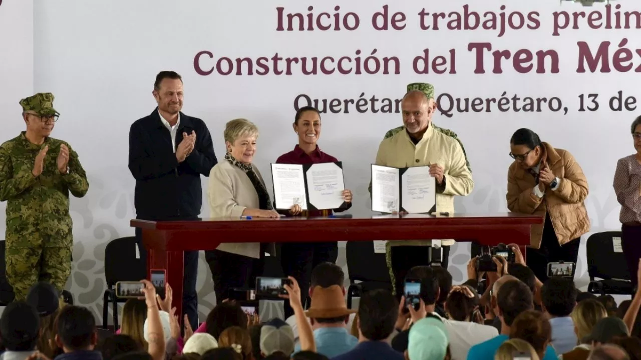 Tren México-Querétaro estará listo en 3 años, promete Sheinbaum