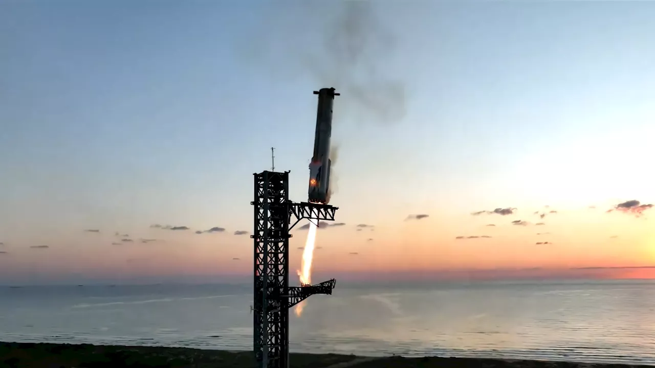 SpaceX hace historia tras capturar en el aire al Super Heavy, el cohete de la Starship