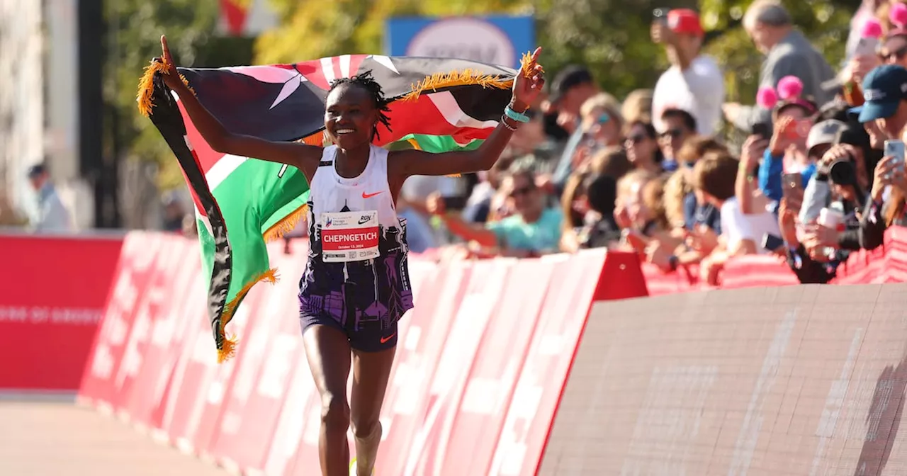 Ruth Chepngetich smashes women’s world marathon record in Chicago