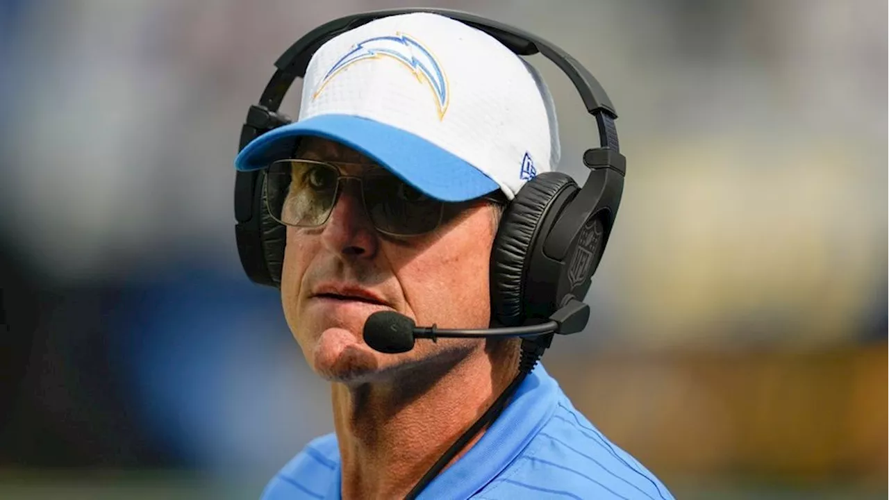 Chargers' coach Jim Harbaugh misses kickoff due to sudden illness