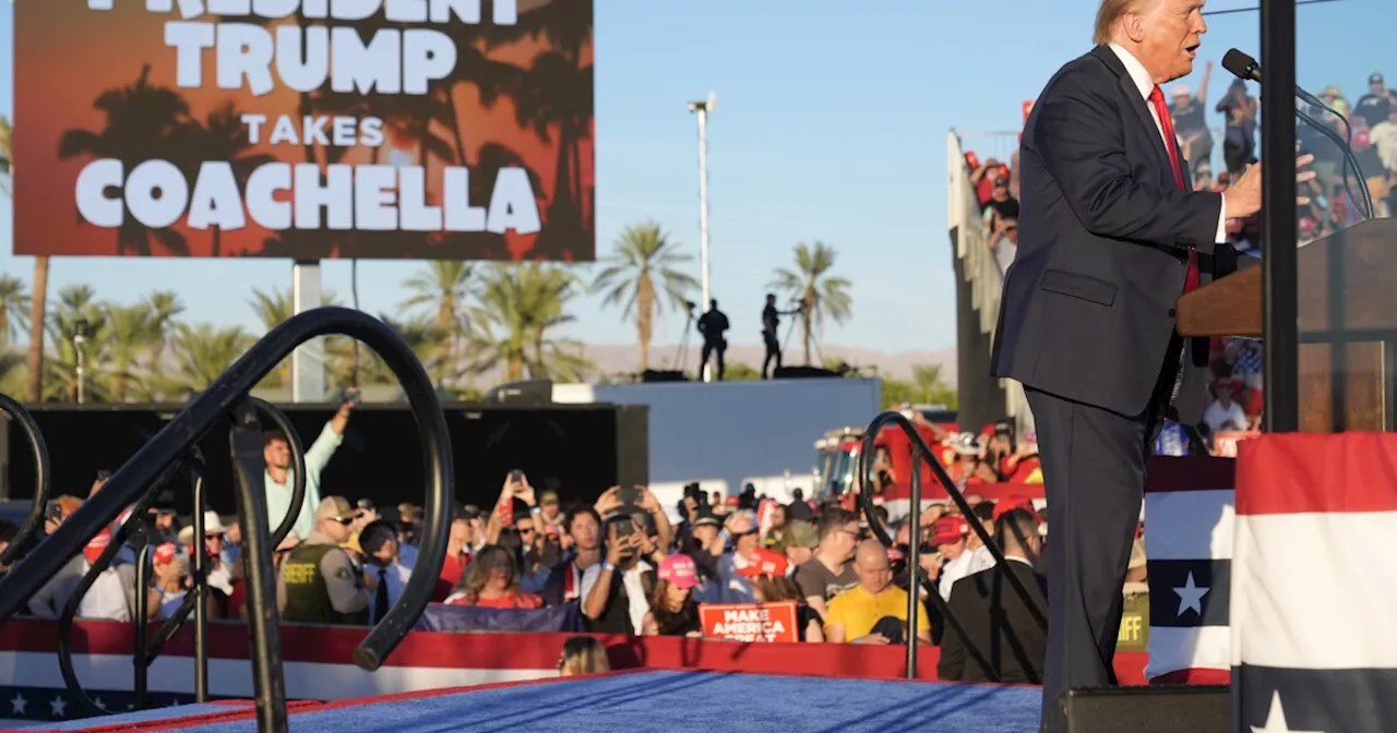 Man with guns arrested near Trump rally in Coachella, sheriff says