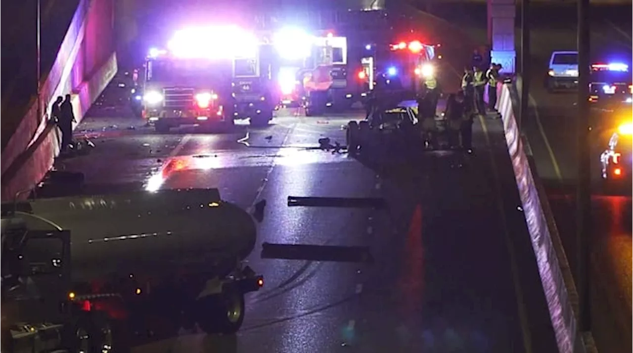 SAPD says speeding BMW driver dies after crashing into 18-wheeler, vehicle catches fire