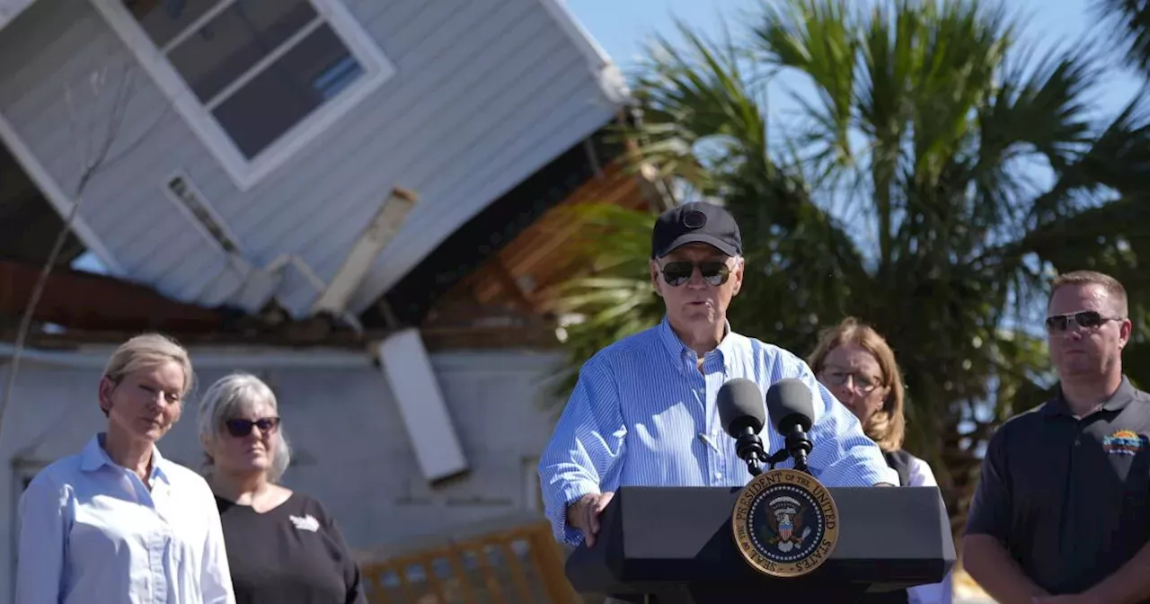 Biden Surveys Hurricane Milton Damage In Florida, Harris Focuses On ...