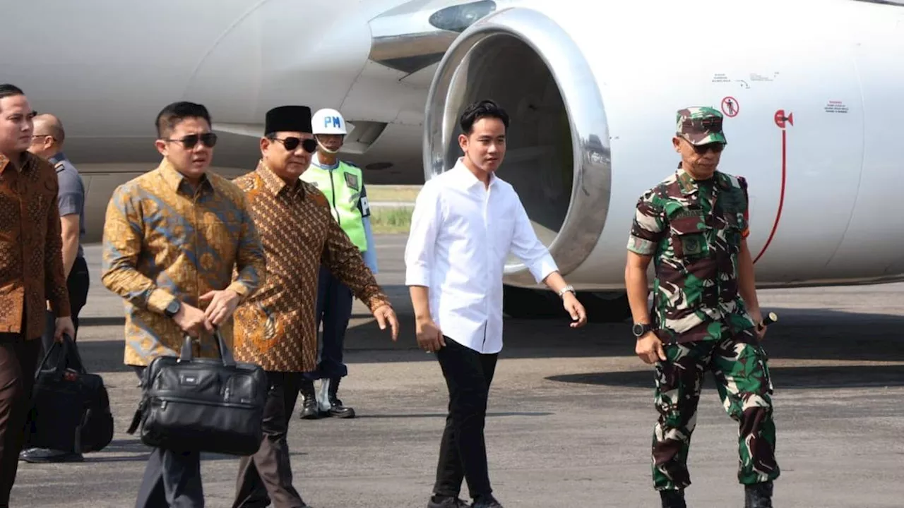 Gibran Rakabuming Raka Jemput Prabowo di Bandara Solo, Akan Temui Jokowi