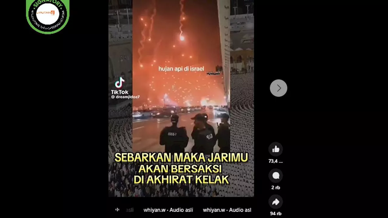 Kumpulan Video Hoaks Sepekan: Hujan Api di Israel hingga Penyelamatan Gajah dari Atas Tebing