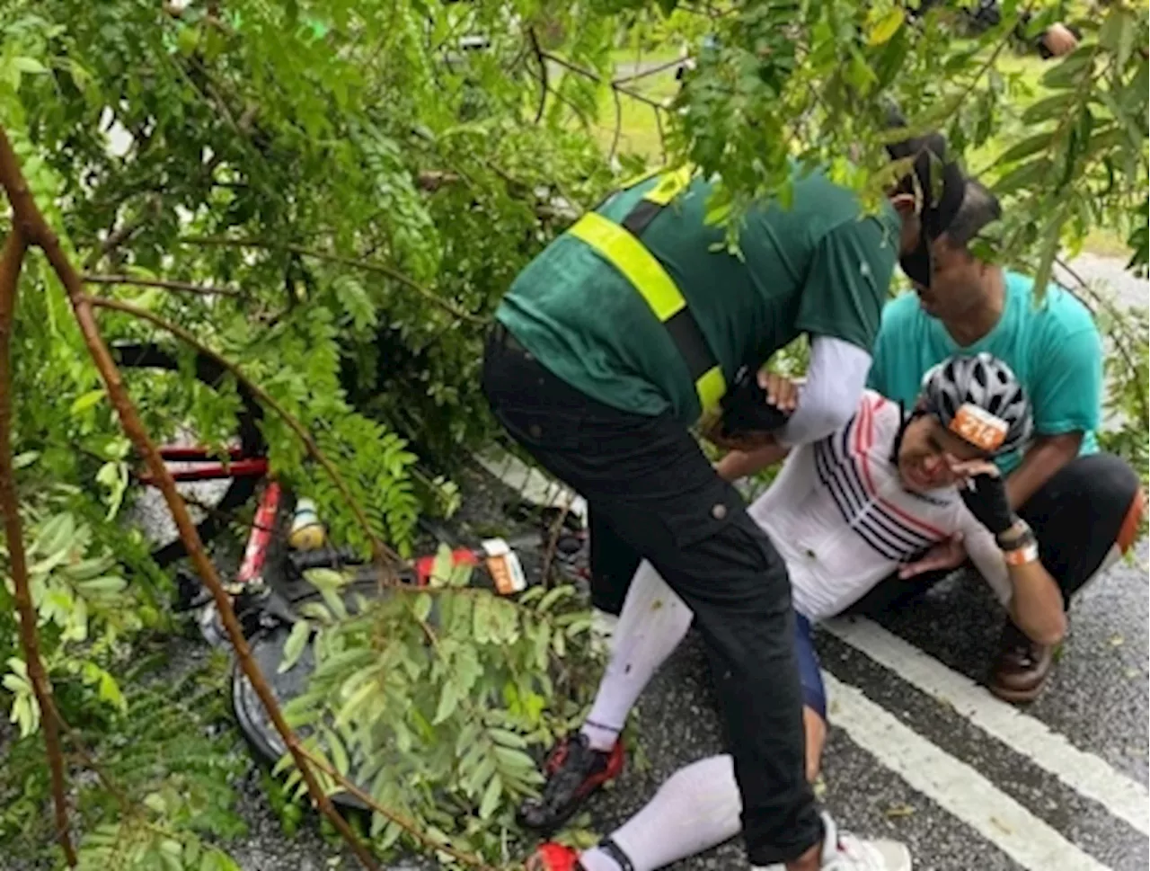 Not-so-iron-man: Muar MP Syed Saddiq falls off bicycle during race to final checkpoint