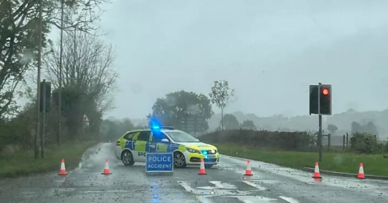 Four people taken to hospital after crash closed road for hours