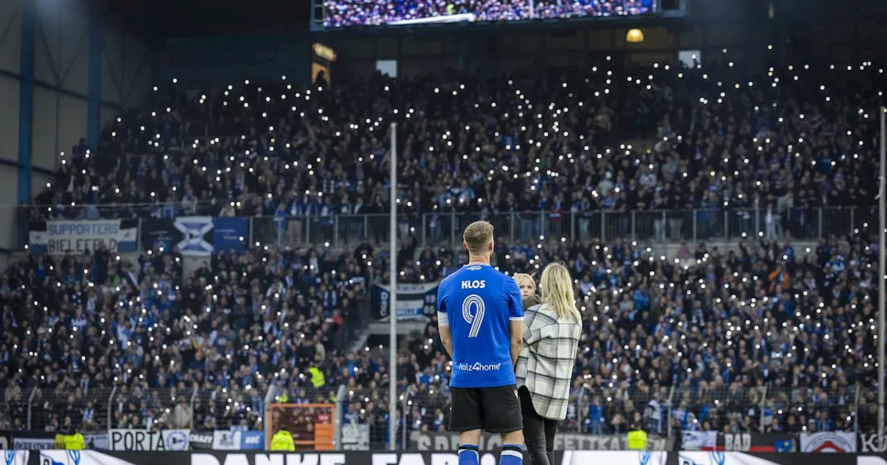 Im Video: So erlebten die Fans das Abschiedsspiel von Fabian Klos in Bielefeld