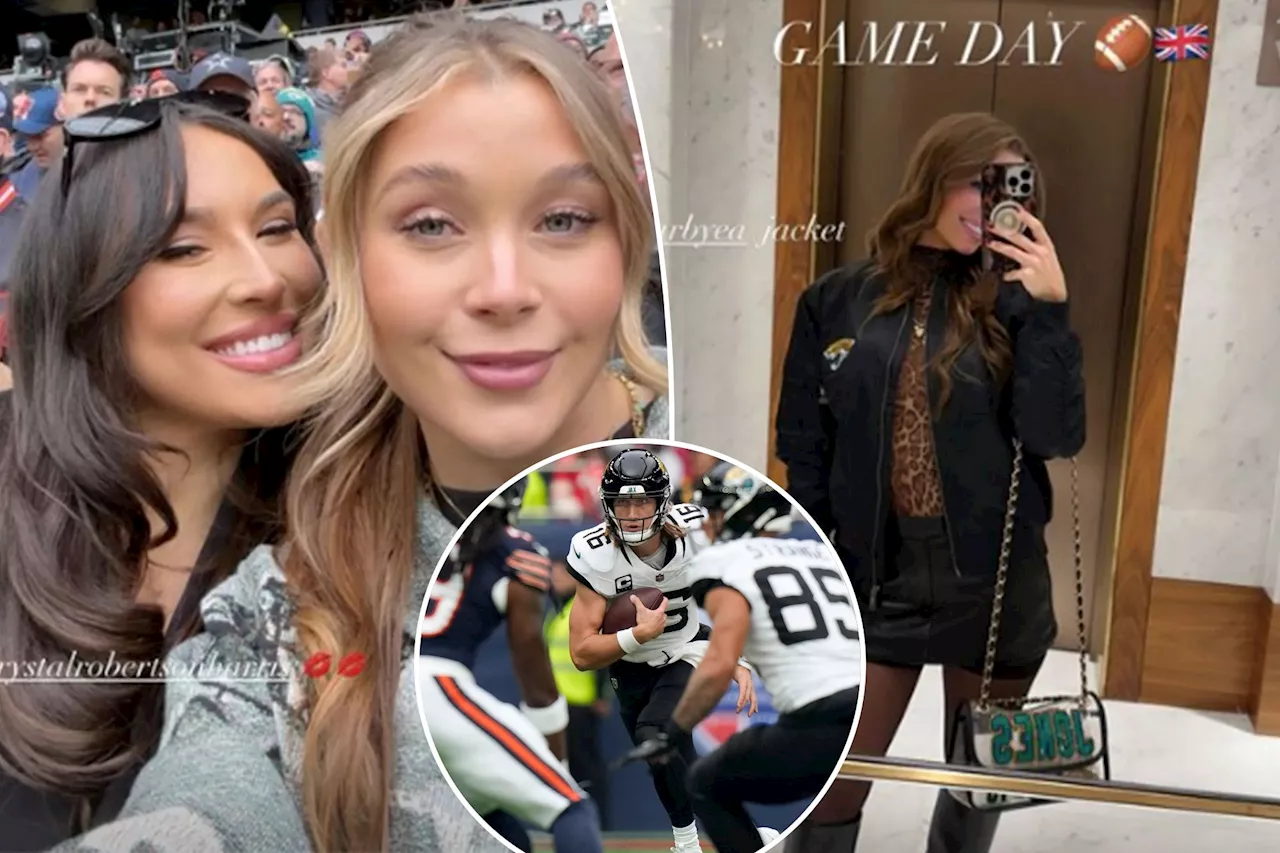 Jaguars WAGs support team in London during clash against Bears