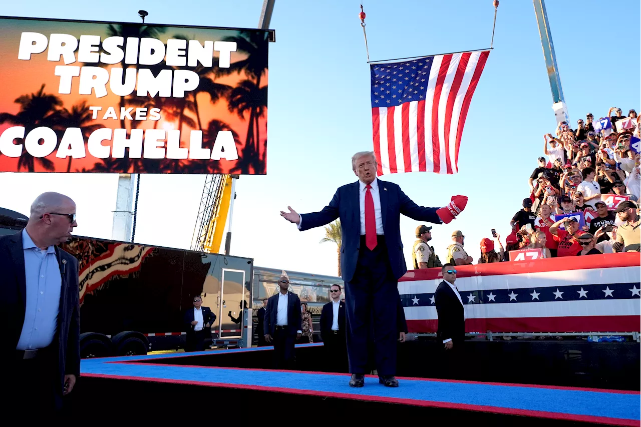 Trump takes Coachella stage to pitch deep-blue California voters