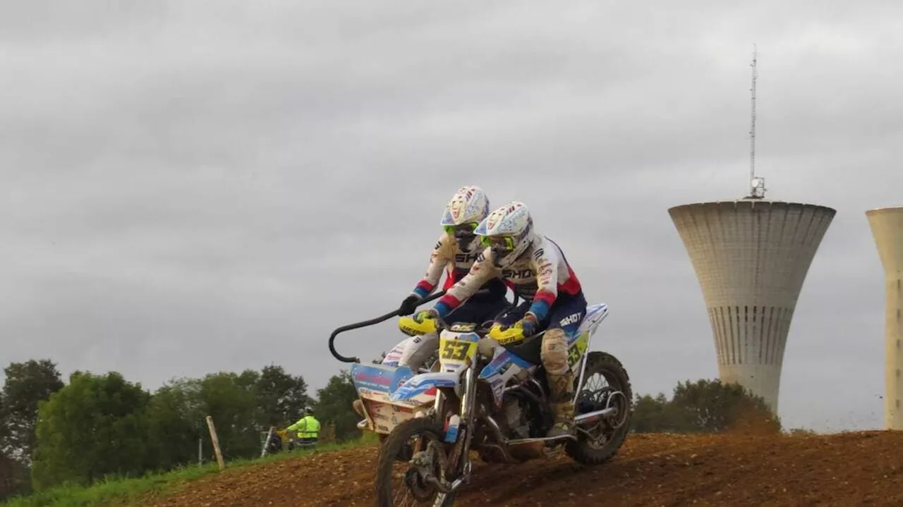 Sidecarcross. Lionel et Nathan Seillery brillent et remportent un nouveau trophée