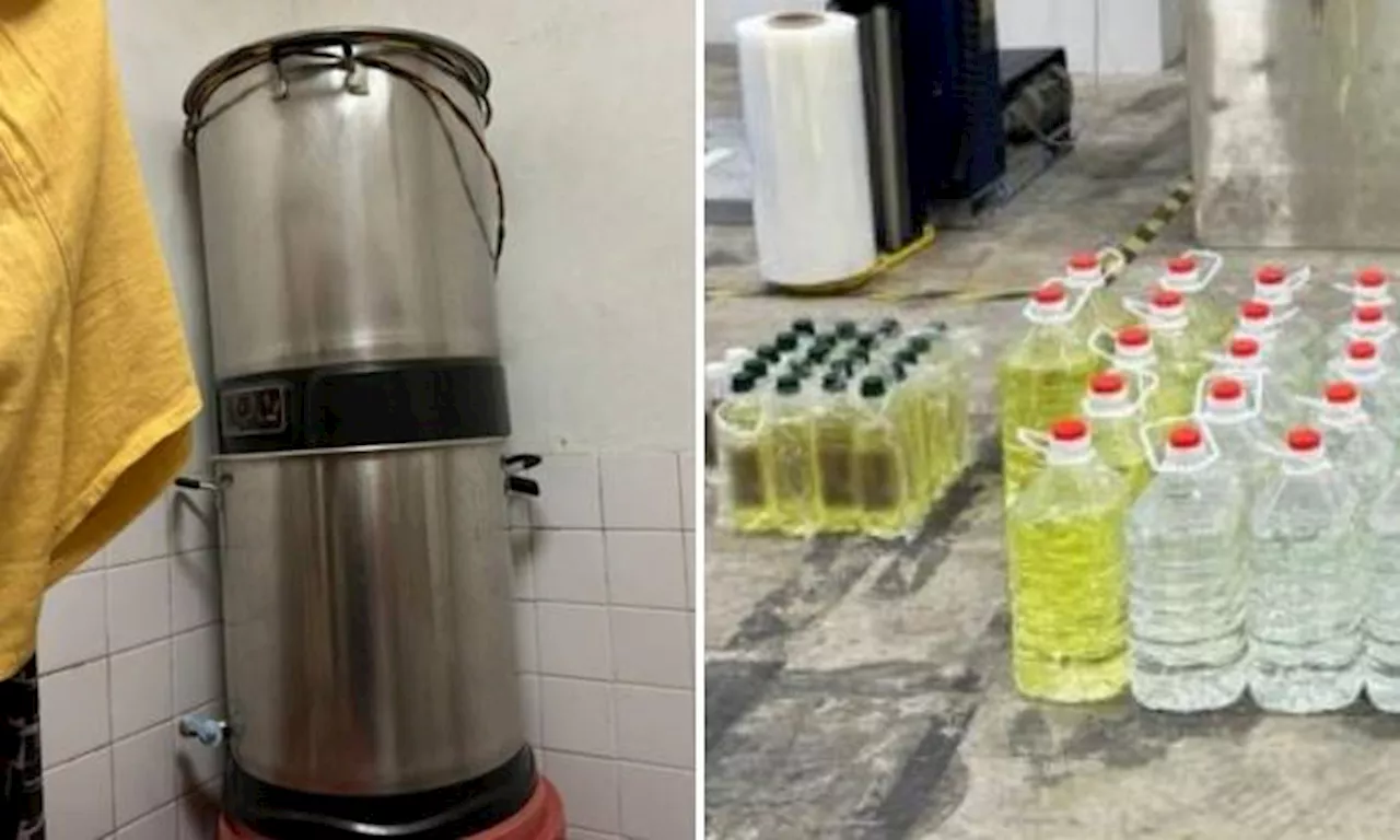 Home brewery found in Woodlands after M'sian woman arrested for delivering illegal alcohol