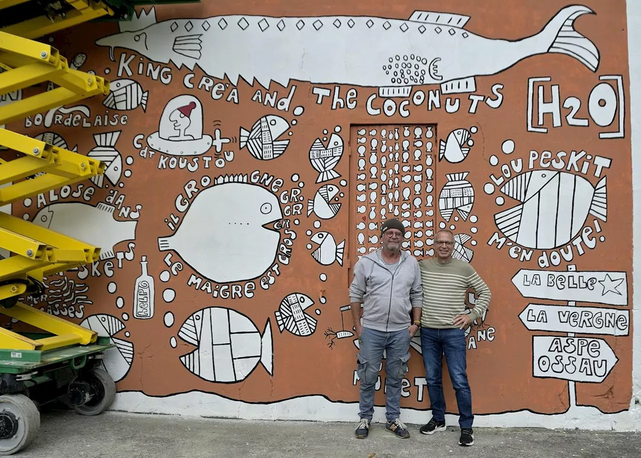 Street art en Haute Gironde : une fresque du fabrikateur de [tablos] sur un mur de 7 mètres à Étauliers