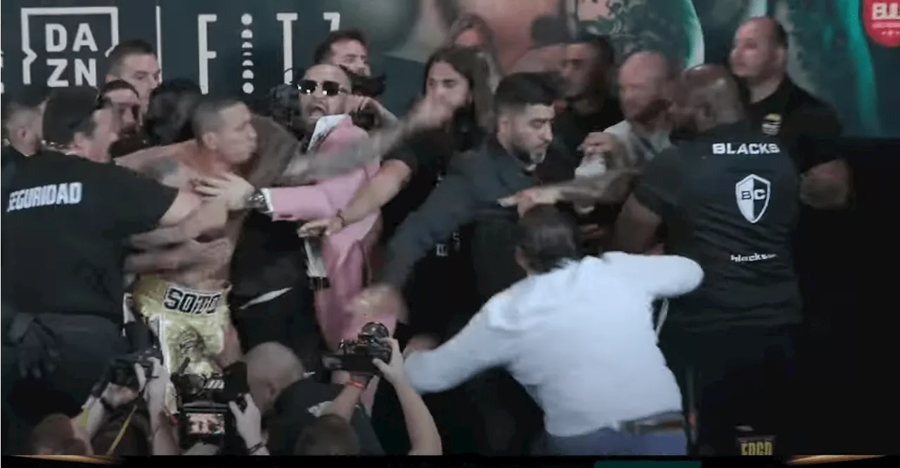 Conor McGregor forced to break up wild BKFC brawl before calling out Floyd Mayweather in bizarre rant...