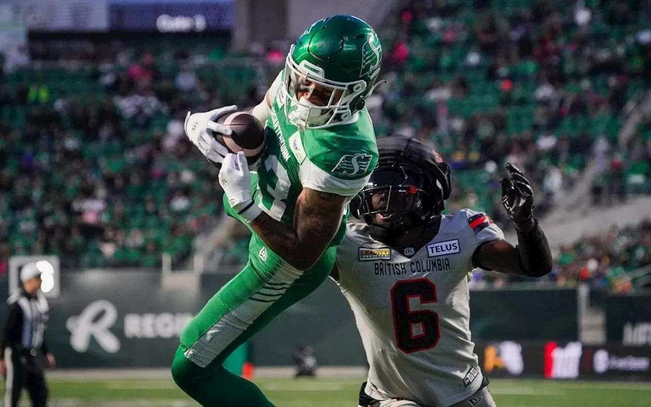 Saskatchewan Roughriders whip B.C. Lions 39-8, clinch home playoff game