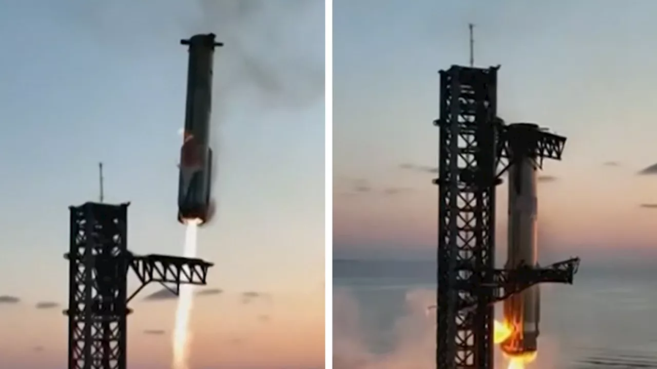 SpaceX Starship Launch, Amazing Video of Megarocket Booster Return to Pad