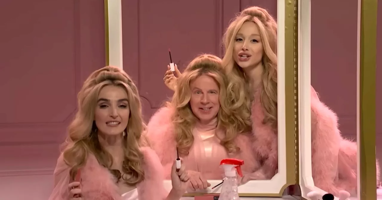 Ariana Grande Breaks Character During Jennifer Coolidge 'SNL' Sketch