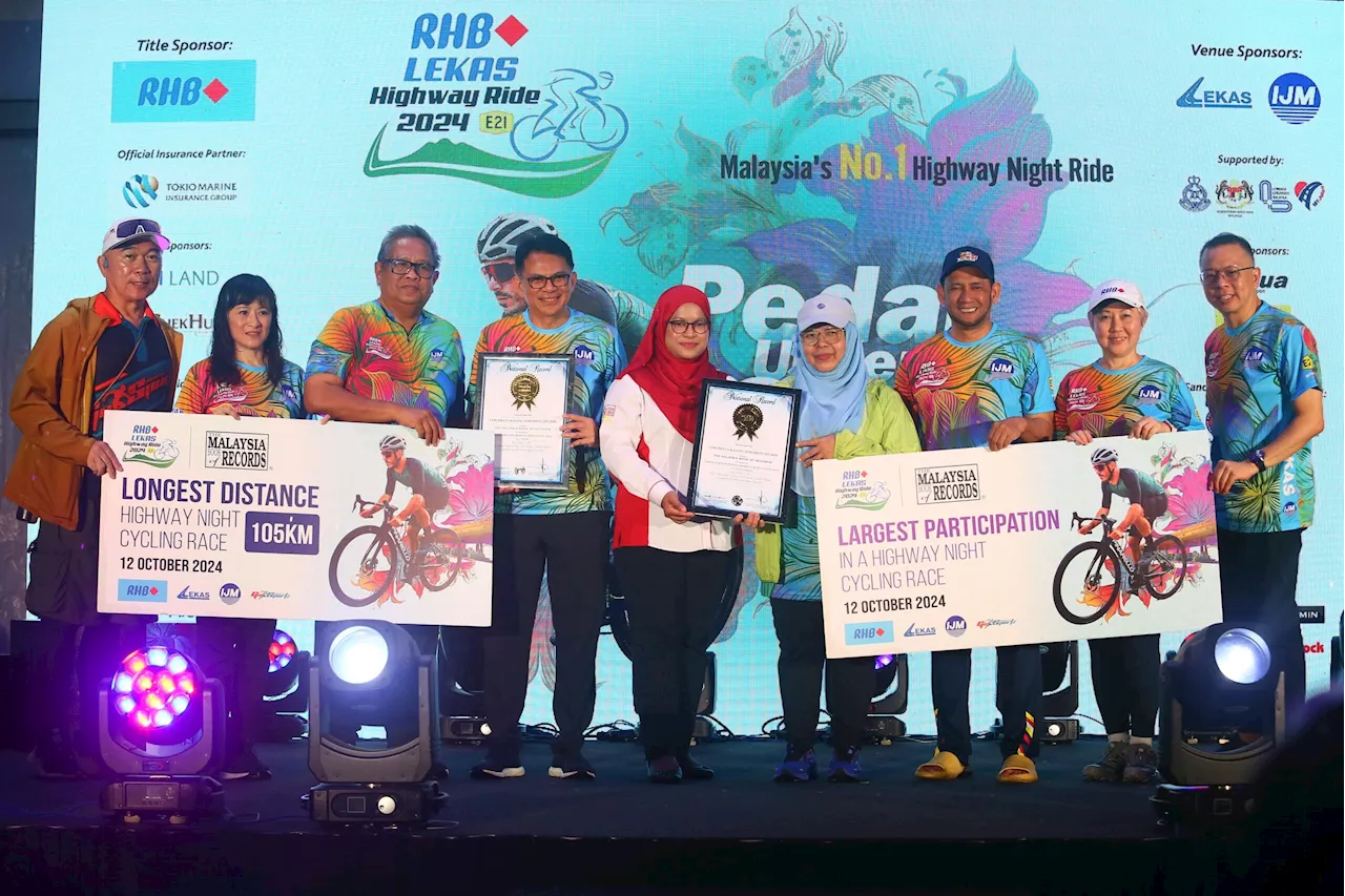 RHB LEKAS Highway Ride 2024 catat sejarah dalam Malaysia Book of Record