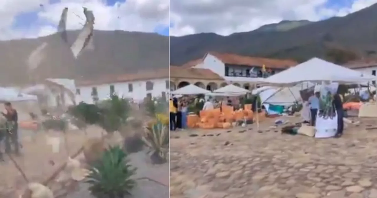 Video: Fuerte vendaval en Villa de Leyva dejó 12 personas heridas