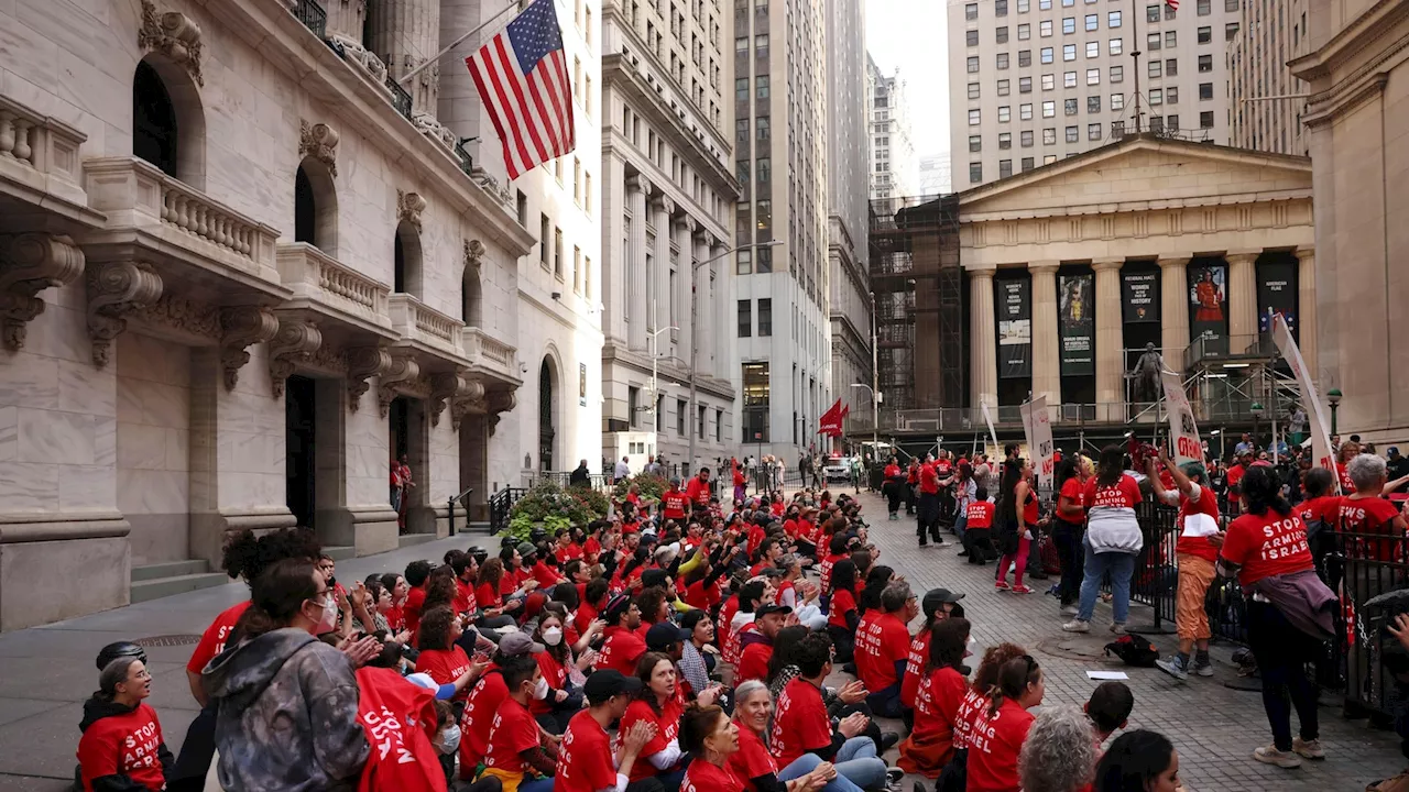 Dozens of pro-Palestinian protesters arrested outside New York Stock Exchange