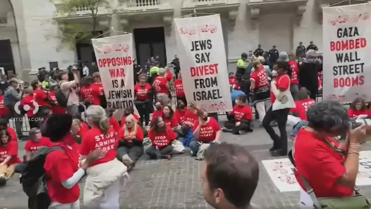 200 arrested in anti-Israel protest in outside of New York Stock Exchange