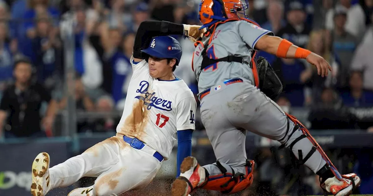 Dodgers tie postseason mark of 33 straight scoreless innings, top Mets 9-0 in NLCS opener