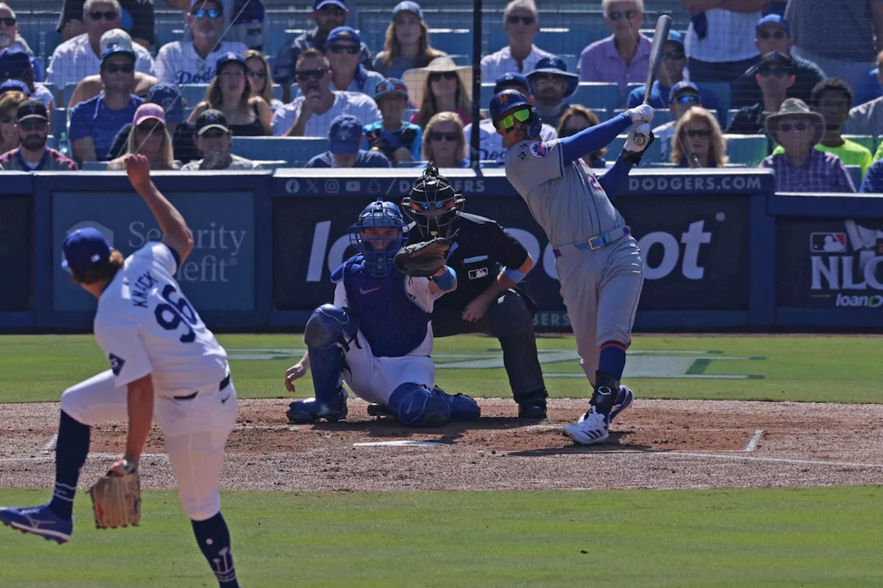 Mets tie NLCS with Game 2 win over Dodgers behind Mark Vientos' grand slam