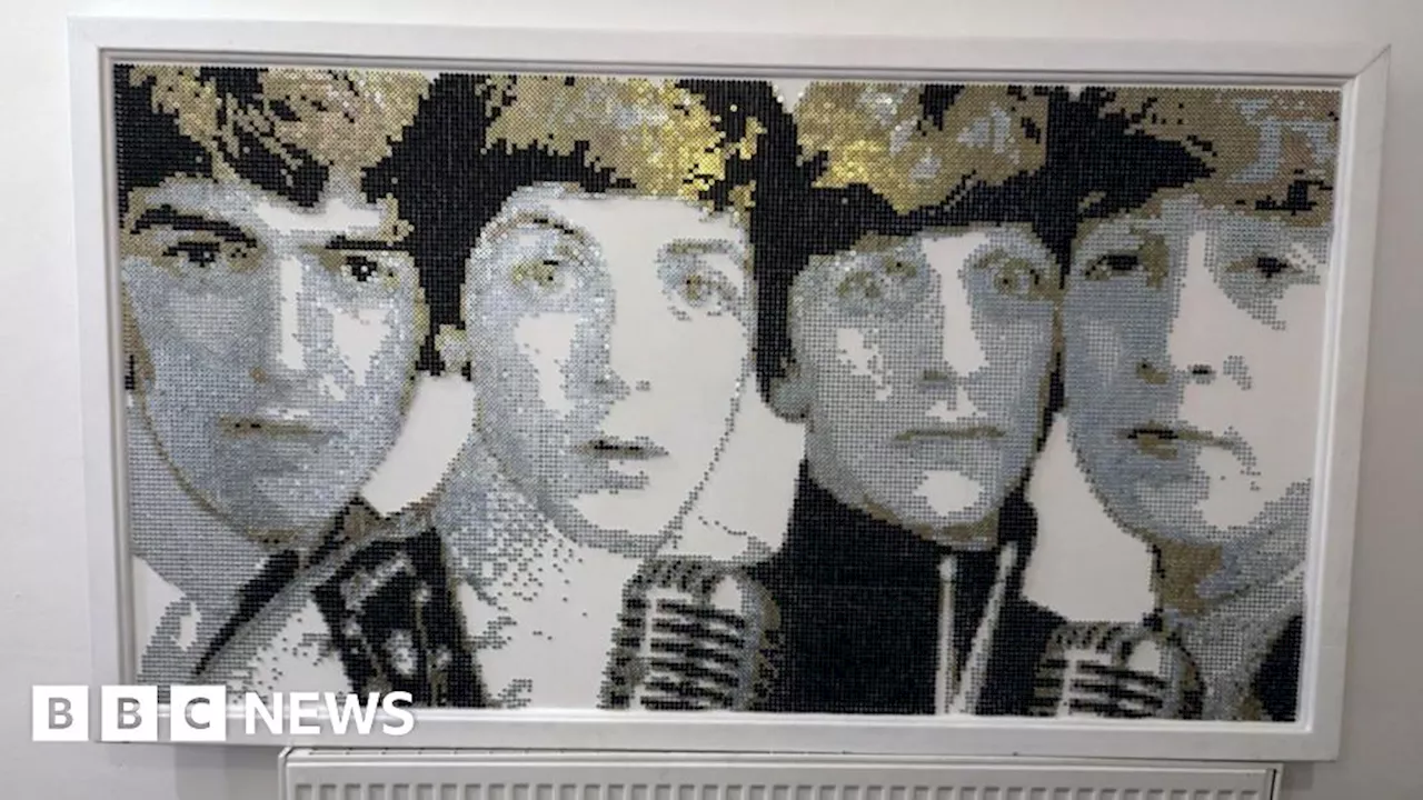 Sunderland designer uses 24,000 screws for Beatles artwork