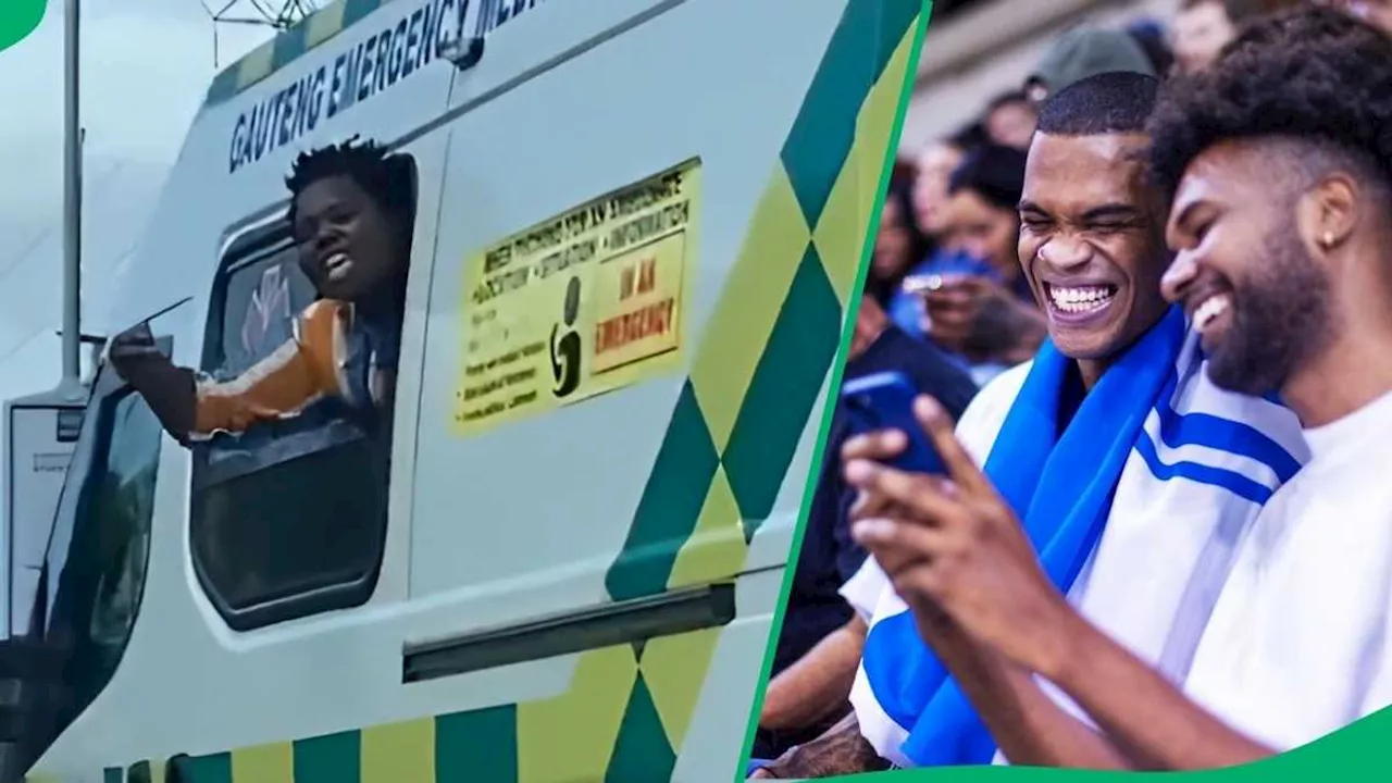 'Enroute to Weskoppies': Video captures Gauteng patient having a ball in an ambulance, Mzansi lol