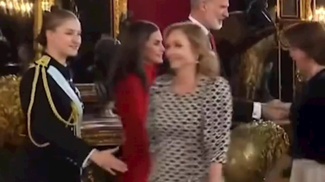 Awkward moment Princess Leonor of Spain is ignored by guests