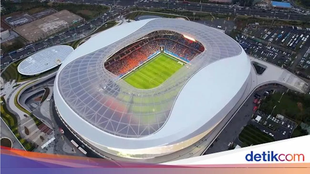 Intip Arsitektur Stadion Qingdao Youth Football yang Terinspirasi dari Laut