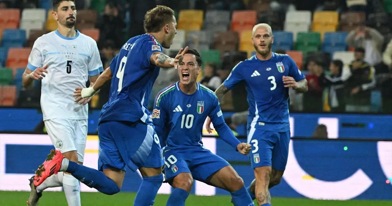 Italia-Israele 4-1: azzurri dominanti nella notte di Di Lorenzo e Daniel Maldini