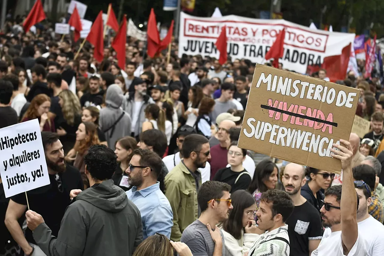 Decenas De Miles De Personas Se Manifiestan En Madrid Contra Los Precios Del Alquiler Y Amenazan 9483