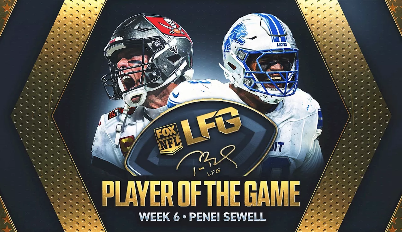 Tom Brady's LFG Player of the Game for Week 6: Lions OL Penei Sewell