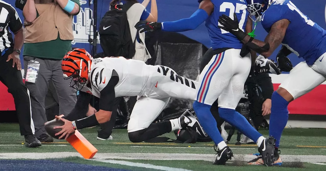 Los Cincinnati Bengals someten 17-7 a los New York Giants; Joe Burrow anotó por tierra (VIDEO)