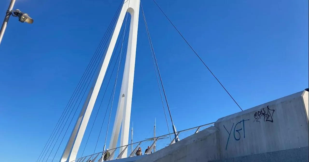 New bridge over Clyde marred by vandalism and graffiti