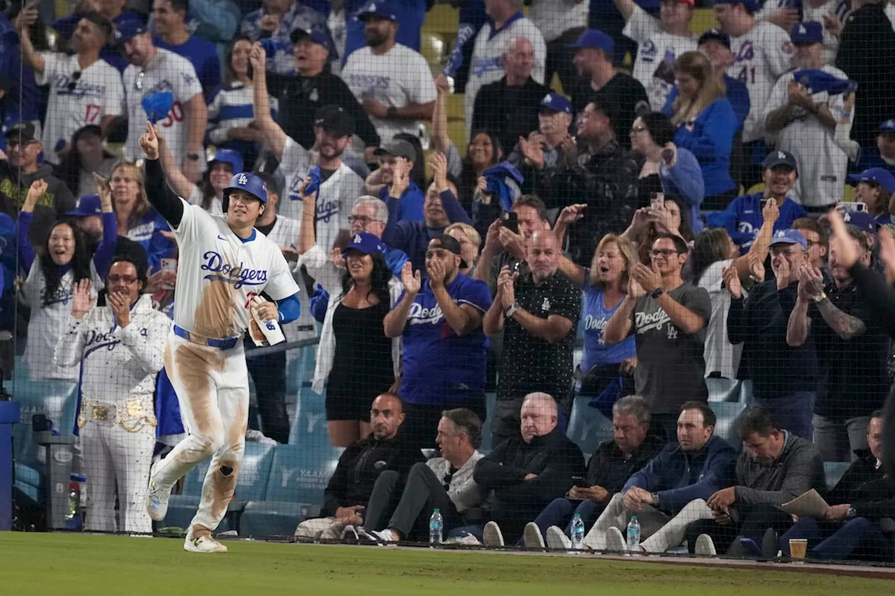 Dodgers tie postseason mark of 33 straight scoreless innings, top Mets 9-0 in NLCS opener