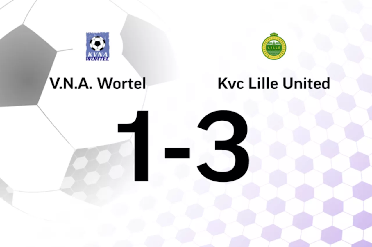 Zeven opeenvolgende overwinningen voor Lille United B na 1-3 tegen Wortel