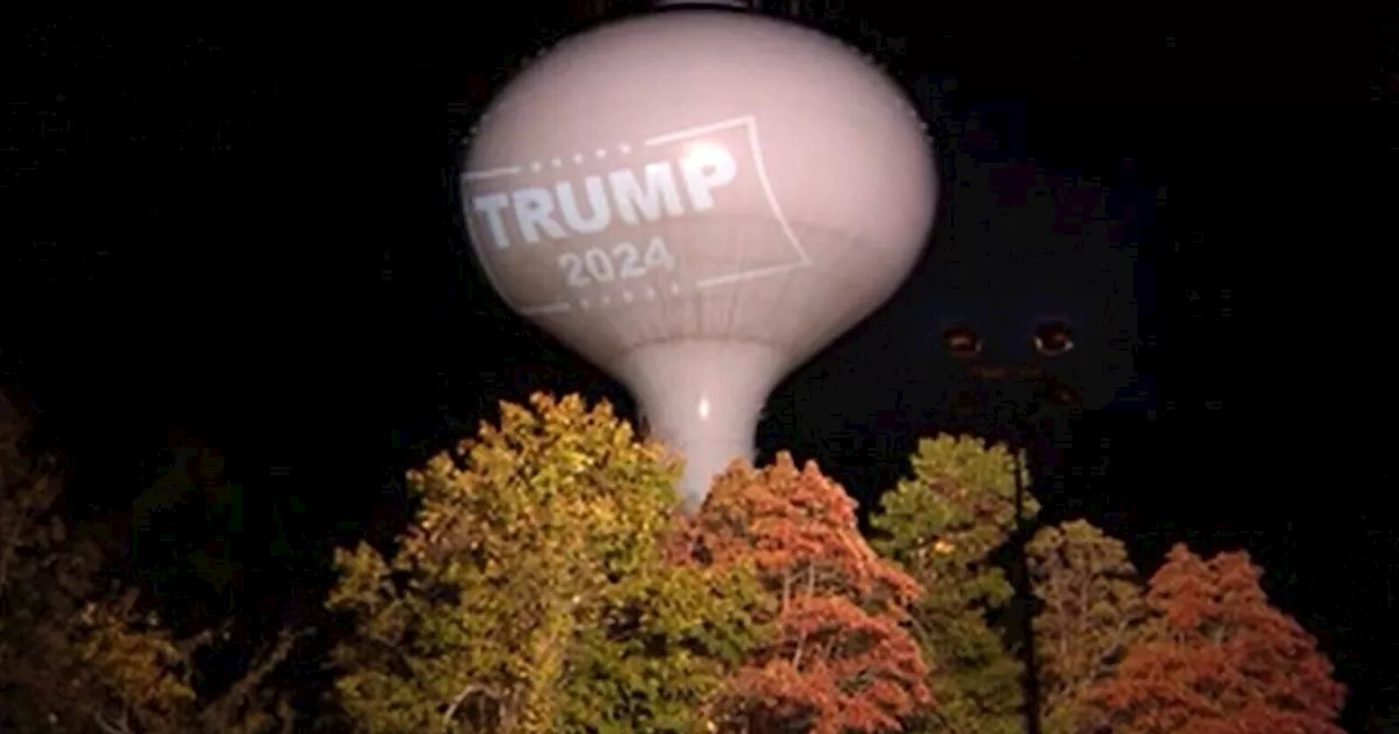 Town Fines Resident Who Projected Trump Sign Onto Water Tower