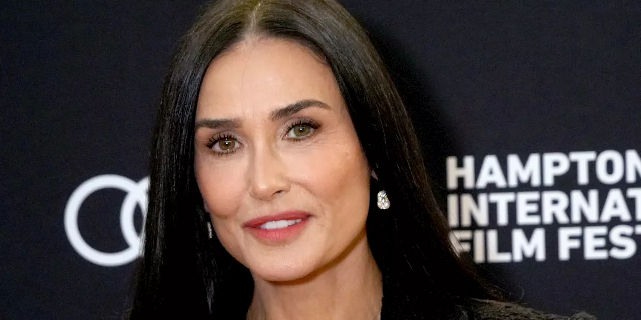 Demi Moore's Gray Jean Skirt Made an Elegant Case for Fall Denim