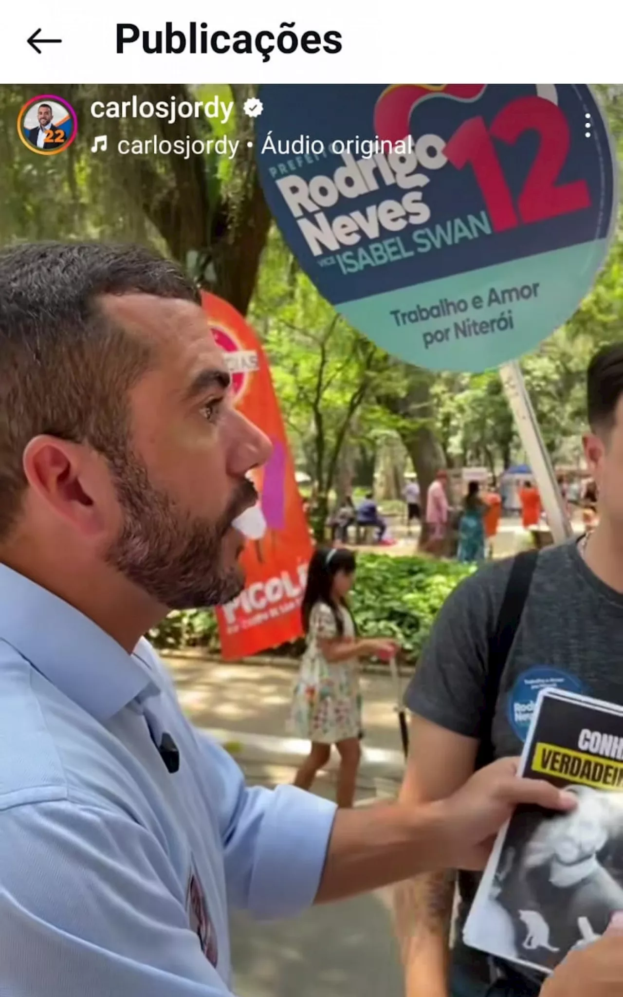 Jordy intimida militantes de Rodrigo Neves no Campo de São Bento