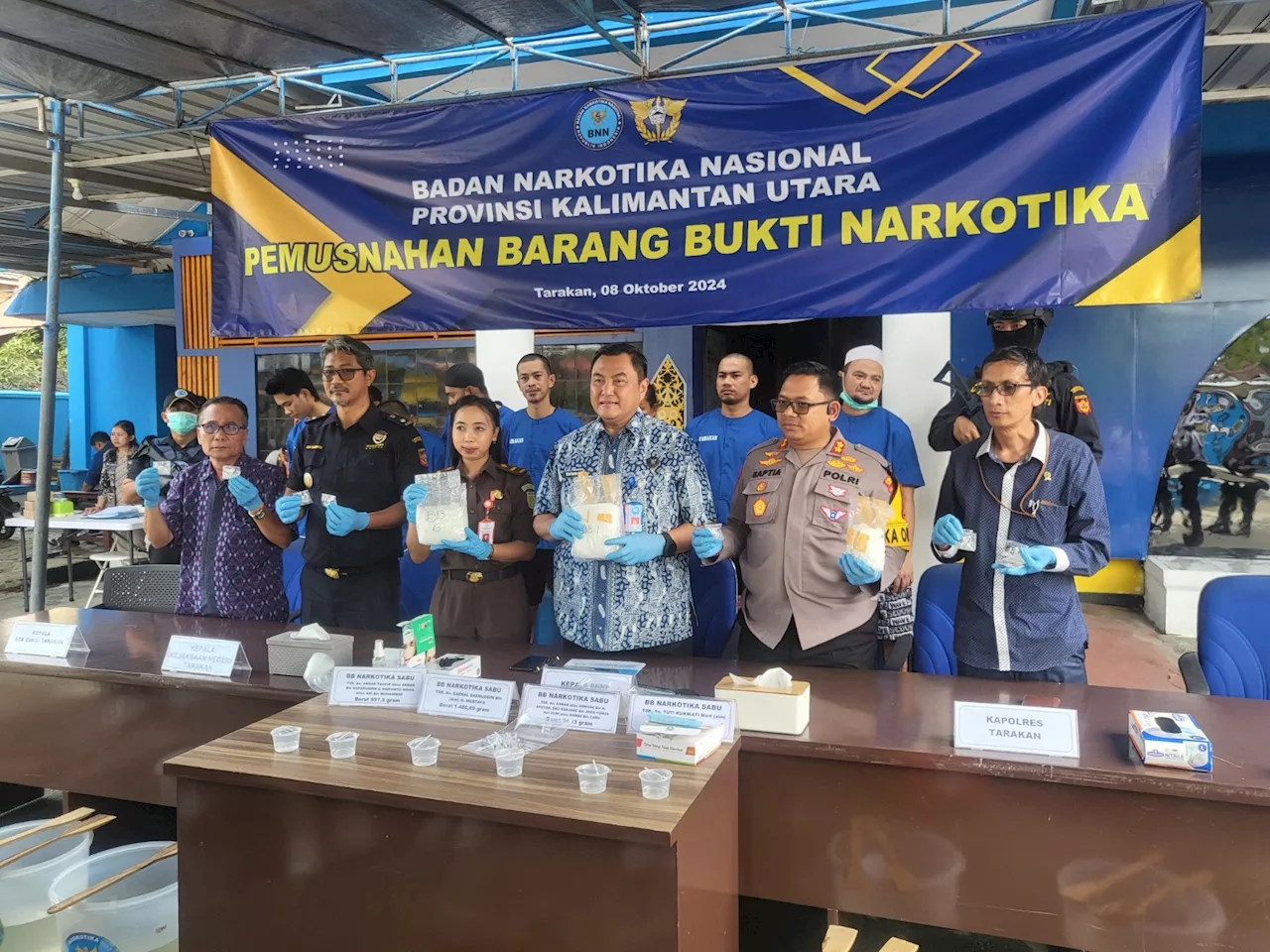 Bea Cukai Tarakan dan BNNP Kaltara Gelar Pemusnahan Narkotika, Sebegini Banyaknya